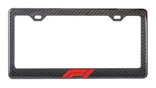 Red Carbon Fiber Formula 1 License Plate Frame F1 Racing Hardware Included