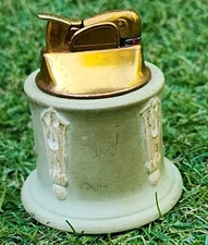 Vintage Green Wedgwood Jasperware Table Lighter - Initial RJ - As Is