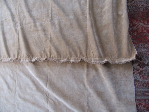 Gold Velvet Furnishing Fabric Remnant /Project .82" x 55" .2 halfs sewn together - Picture 3 of 9