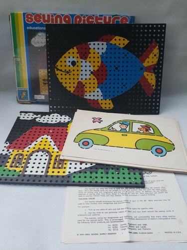 RARE vintage Game educational toy activity Sewing picture 1970 - Picture 10 of 12