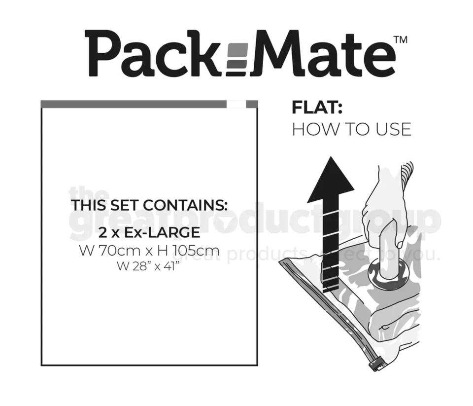 Packmate Flat Vacuum Storage Bags - All Sizes - BRAND NEW - Image 4 of 4