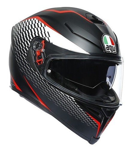 Full Face Helmet AGV K-5 K5 s Thunder Matte Black Red White Size Ms | eBay