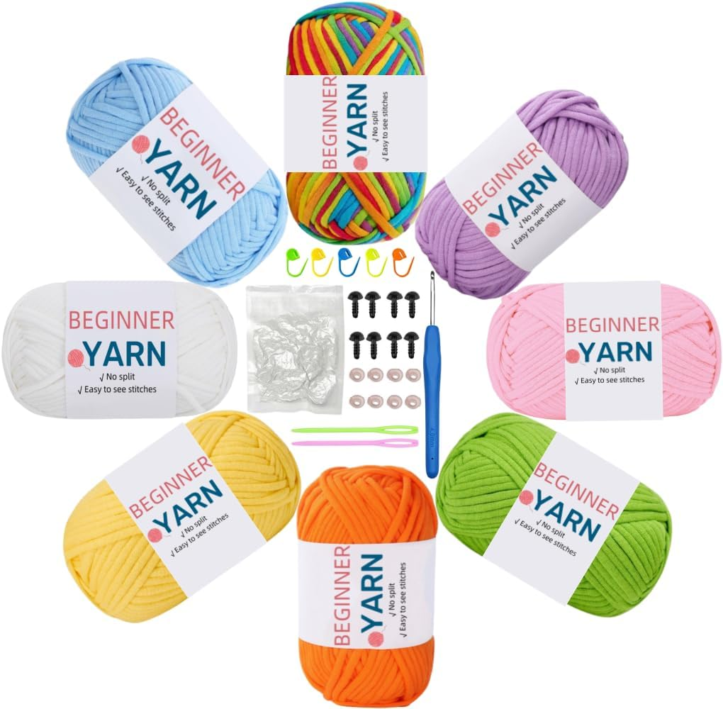 Easy Peasy Yarn Beginner Yarn Beginner Yarn For Crocheting Easy-to-See Stitches