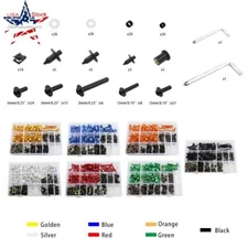 195PC Windscreen Fairing Bolts Kit Fastener Clips Screw Universal for Motorcycle