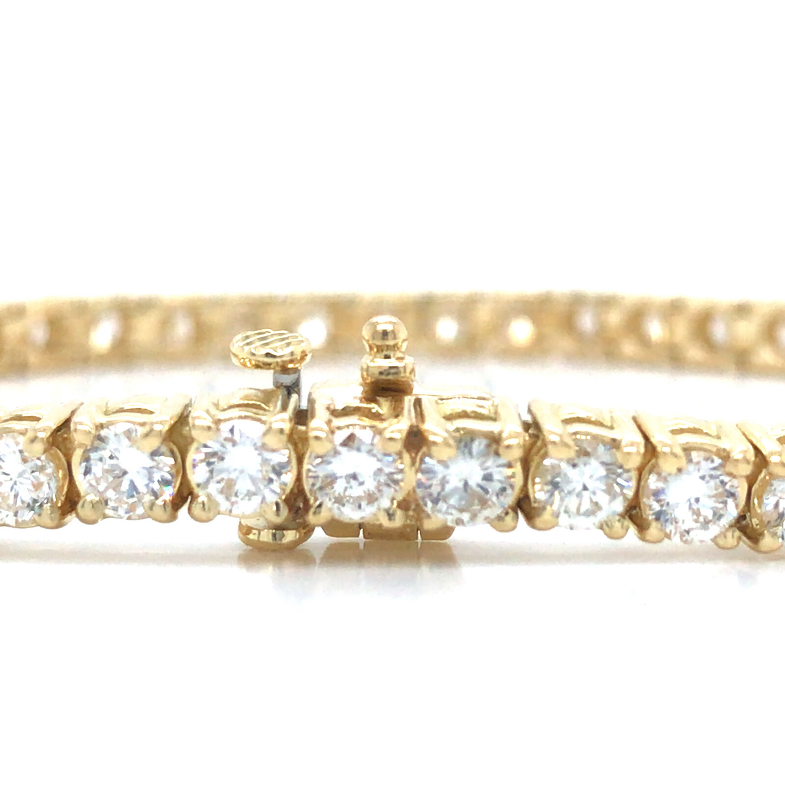 18K Diamond Tennis Bracelet Yellow Gold - image 3