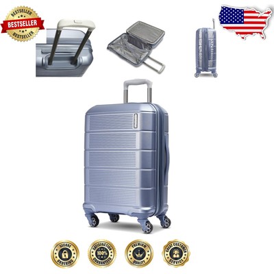 Elegant Stratum 2.0 Expandable Carry-On with Ergonomic Trolley Grip - Slate Blue