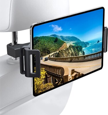Car Seat Headrest Mount 360° Tablet iPad Holder 4.7''-12.9'' Universal Kids Adults