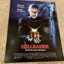 HELLRAISER Official Studio movie poster 16” x 20” Rolled Clive Barker Pinhead