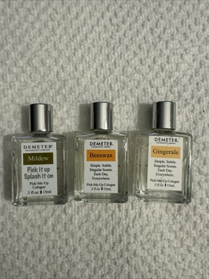 Demeter Fragrance Library Set Of 3 Gingerale Beeswax Mildew New