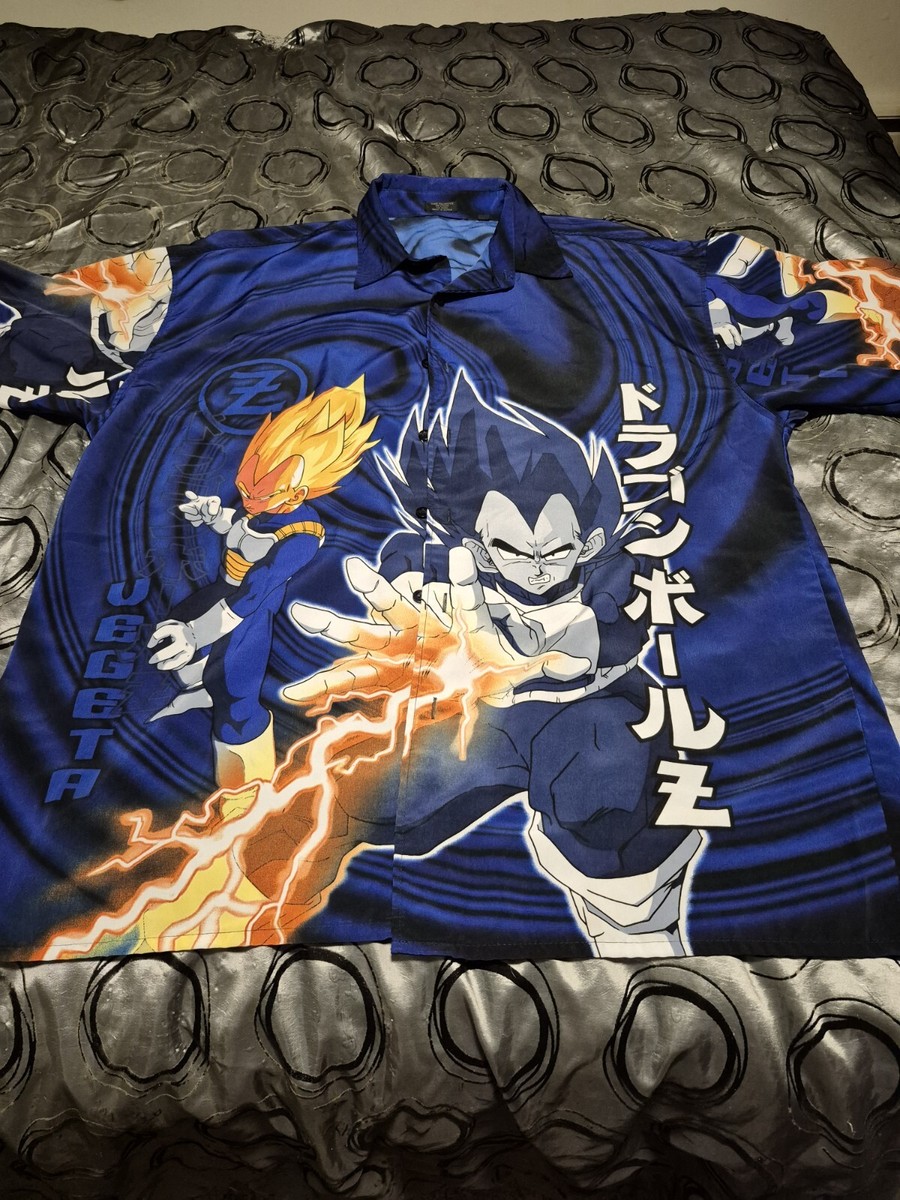 DRAGONBALL USA ヴィンテージシャツ ドラゴンボール 2001 Vintage Dragon Ball Z Shirt XXL DBZ All Over Print Button Up