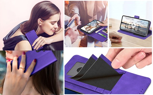 Funda de cuero billetera con soporte para teléfono Samsung Galaxy A15 A14 A54 5G A03S A13 - Imagen 52 de 75