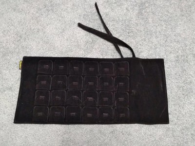 LEUCHTTURM European Black Soft Velvet Coin Storage Holder For 24 Coins. Great!