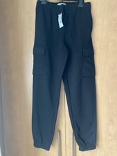Primark Mens XS Jogger Jogging Tracksuit Bottoms Black Cargo Pocket New BNWT