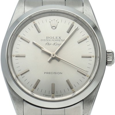 ROLEX Air King 14000(X) Edelstahl Herrenuhr Silber GEBRAUCHT