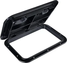 smartmarine Marine Deck Access Hatch 17.3“×12.4 Black Rectangle Boat &... 