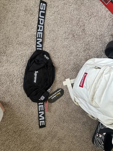 Authentique sac noir/blanc taille suprême