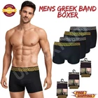 12 PACK MENS BLACK GREEK BOXER SHORTS BRIEFS COMFORT FIT COTTON UNDERWEAR PANTS