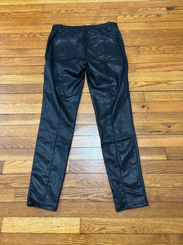 White House Black Market The Skinny Black Faux Leather Pants Women's Sz 6 - Picture 6 of 6