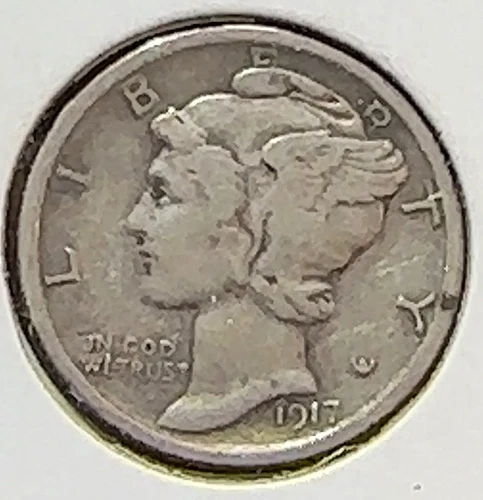 1917 Mercury Dime Nice Original XF CHRC