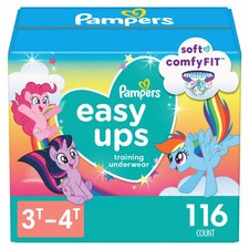 Pampers Easy Ups Girls' My Little Pony Disposable Training Underwear - 3T-4T