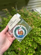 Cocker Spaniel Dog Ceramic Christmas, Holiday Ornament- Vintage Animal Tracks