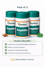Himalaya Septilin Tablets 60 Tabs Herbal Wellness Support Pack of 3 Free Ship