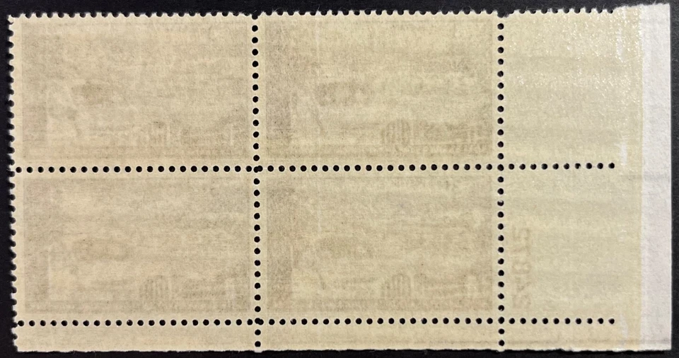 U.S. Scott #1025, P. B. of 4, 50th Anniv Trucking Industry, Very Fine, MNH - Image 2 of 2