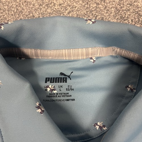 Puma Jumping Brook Country Club Golf Poloshirt Herren Floral Blau M B19 - Bild 4 von 9