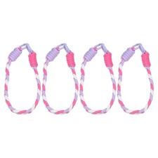 Cell Phone Strap, 4 Nylon Bracelets White/Purple/Red 