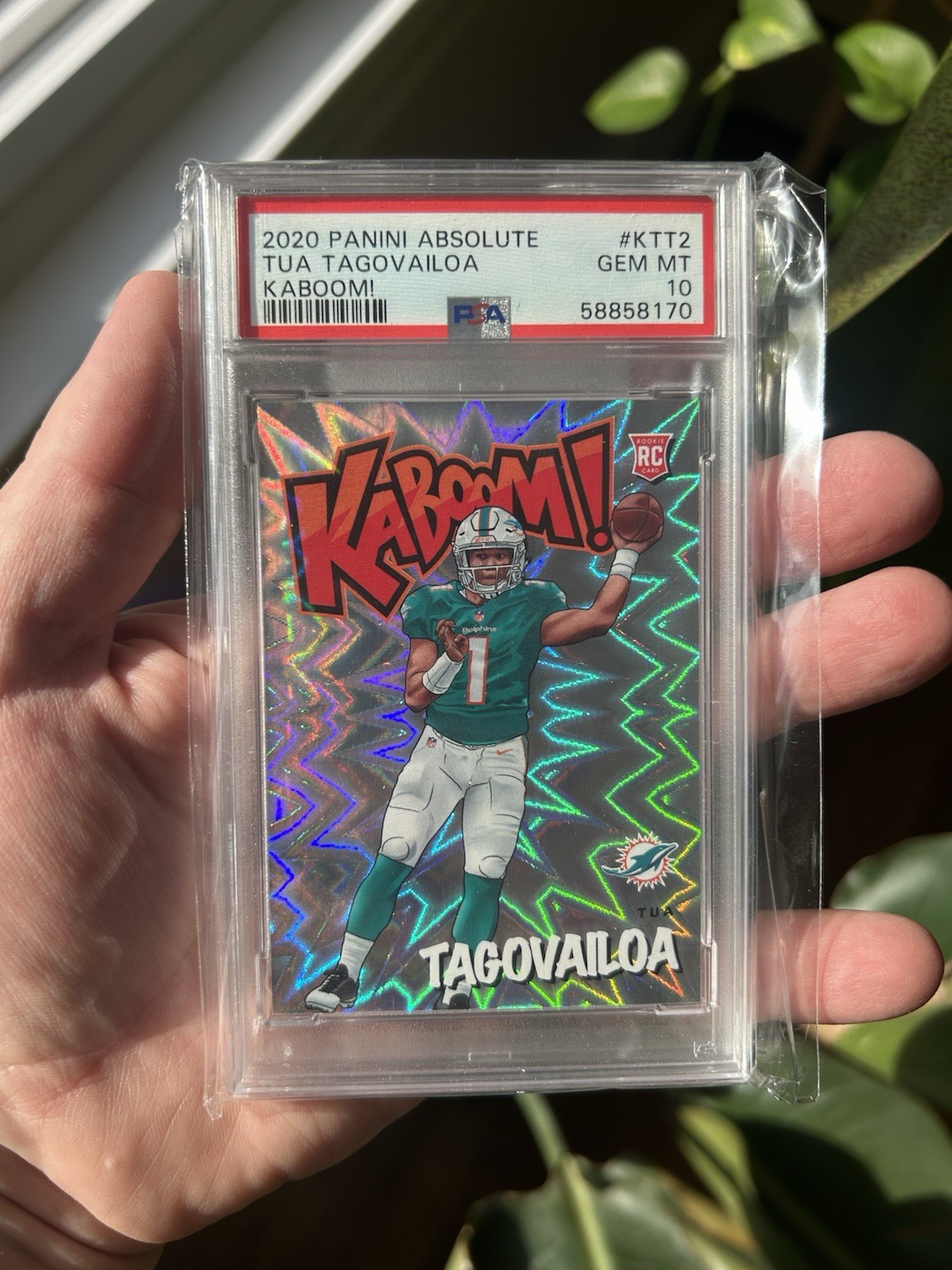 TUA TAGOVAILOA PSA 10 2020 PANINI ABSOLUTE #KTT2 KABOOM! ROOKIE INSERT RC POP 13