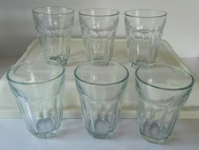 Set of 6 PASABAHCE  Circleware Clear 10 Panel...