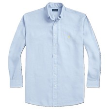 Polo Ralph Lauren Men's Big & Tall Classic-Fit Linen Shirt - Lt Blue-3XLT