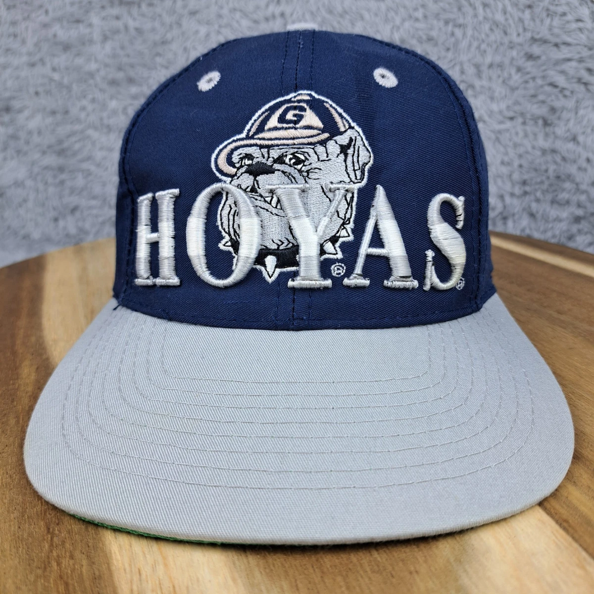 Vintage Nike Georgetown Hoyas Hat Strapback Y2K Swoosh Bubble Logo NCAA Rare Pro Line 90s Georgetown Hoyas NCAA Hat Fitted 7 1/8 Pro  main image 3
