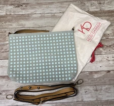 Kelsi Dagger Crossbody Suede Purse /Brooklyn Seafoam Green Aqua Blue