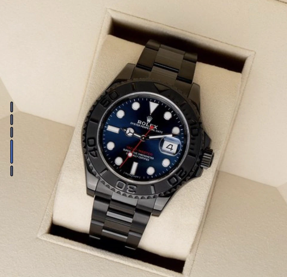 Reloj Rolex Yacht-Master 40 mm recubierto de PVD/DLC de acero inoxidable y platino Foto 3 de 4