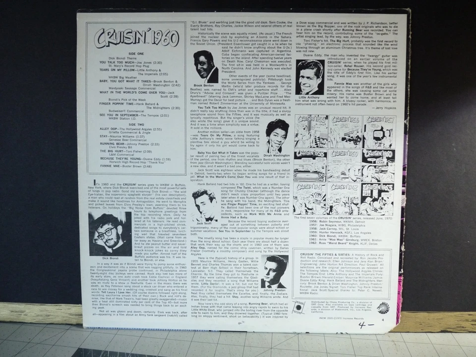 Cruisin' 1960 Vinyl, LP, Compilation, Mixed VG/G+ - Image 2 of 4