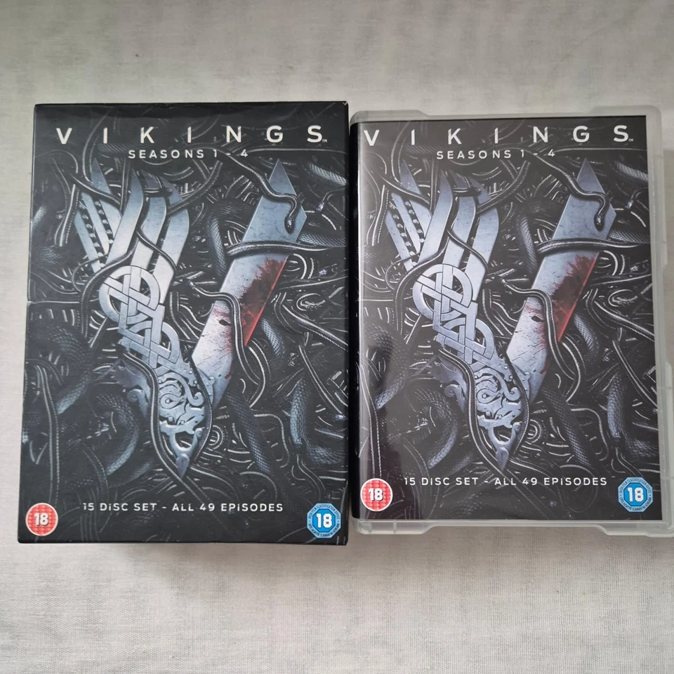 Vikings Seasons 1-4 DVD Box Set 15 Discs 49 Episodes Age 18+ Region 2 Pal VGC - Image 3 of 4