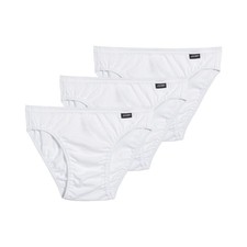 Jockey Elance Bikini 3-Pack 100 Cotton White soft No fly mens  M /32-34 NWT