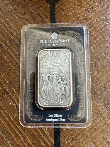 Royal Mint Thor 1oz Antiqued Silver Minted Bullion Bar. Brand New. 500 Mintage