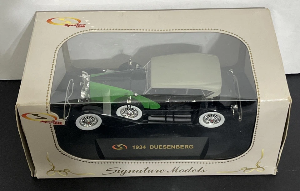 Signature Models 1934 Duesenberg Model J Black Green Diecast New In Box - Image 2 of 4