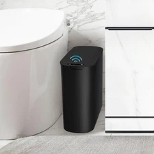 Automatic Motion Sensor Bathroom Trash Can with Lid, 2.6 Gallon Touchless Tra...