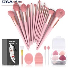22pcs Comprehensive Makeup Brush Set W/ Tools Face Eyes Lips  Cleansing New