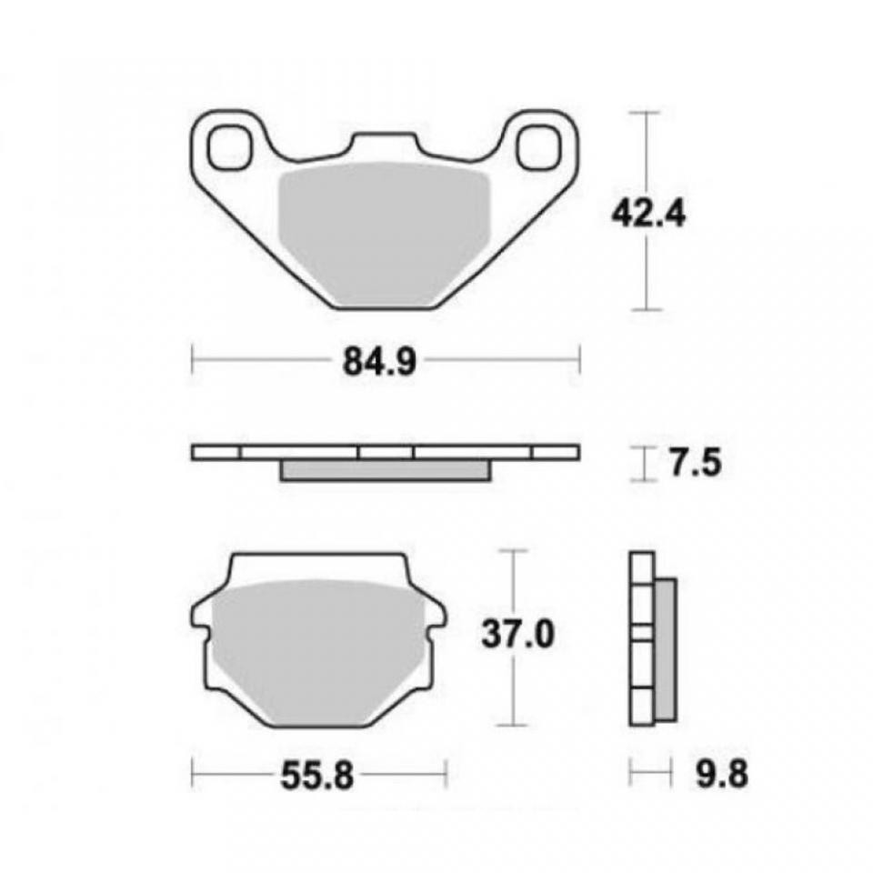 Plaquette de frein Tecnium pour explorer en Quad TGB 325 Blade de 2007 à 2014