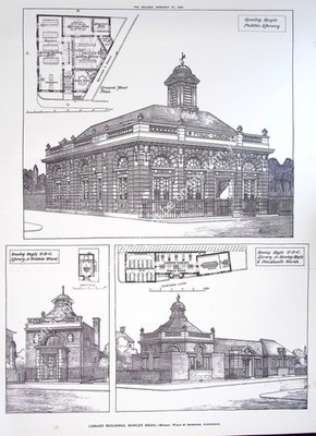1909 : ROWLEY REGIS, LIBRARY BUILDINGS. MESSRS. WILLS AND ANDERSON, ARCHITECTS.