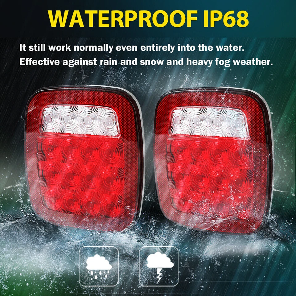 Combo de faros LED + luces traseras para Jeep Wrangler TJ YJ CJ5 CJ7 2 PIEZAS 7" pulgadas Foto 4 de 4