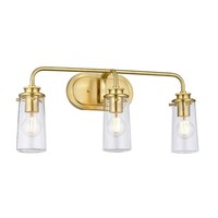 Badezimmerlampe Metall Glas E27 IP44 B: 60,3 Cm Leuchte Wand Bad Spiegel