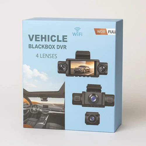 4-Lens Vehicle Blackbox DVR Dash Cam, WiFi, Full HD, WDR deal from eBay