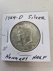 90% Silver 1964 D JFK Kennedy Half Dollar Brilliant circulated