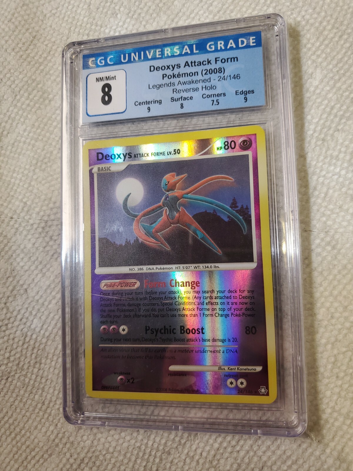 Pokemon CGC 8 NM/Mint Deoxys Diamond Pearl Legends Awakened 24/146 Reverse Holo