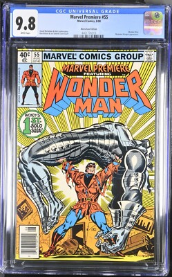 Marvel Premiere #55 CGC 9.8 NEWSSTAND (Marvel, 1980) Key 1st Solo Wonder Man WP